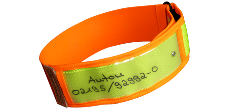 REFLECTIVE COLLAR GUL/ORANGE XS - M